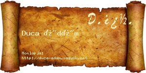 Duca Ádám névjegykártya