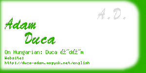 adam duca business card